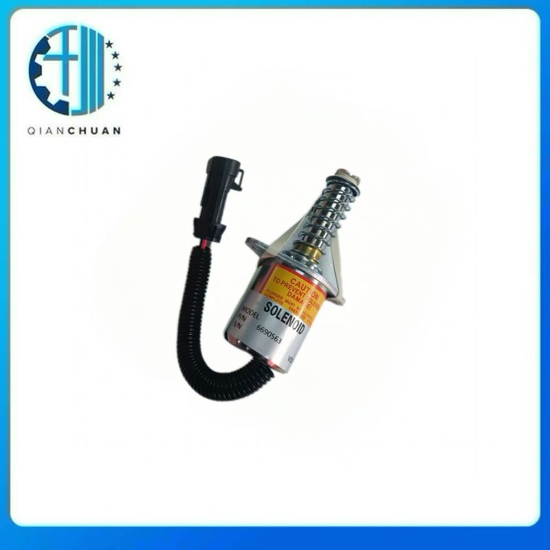 12V Shutoff Solenoid 6690563 for Bobcat S300 S220 S130 S150 Loader Spare Parts